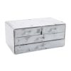 Bathroom Organizers * | Simplify 3-Tier Cosmetic And Jewelry Chest In Marble