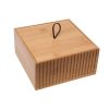 Bathroom Organizers * | Bath Bliss Large Square Bamboo Storage Jar