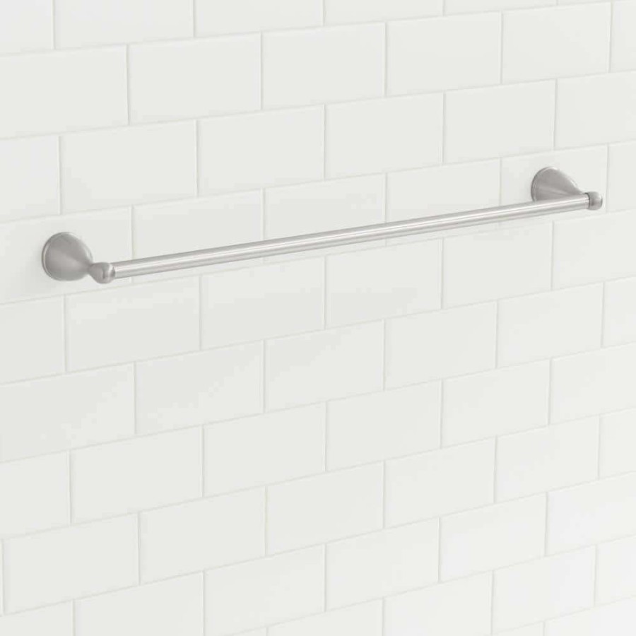 Bathroom Hardware * | Glacier Bay Builders 18 In. Spot Free Towel Bar In Brushed Nickel