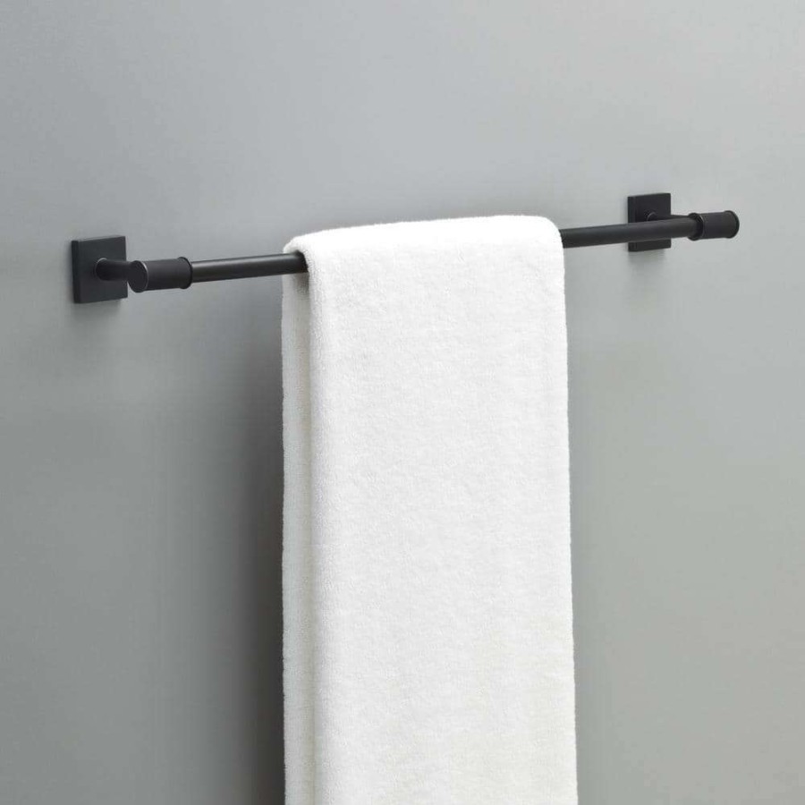 Bathroom Hardware * | Delta Averland 24 In. Towel Bar In Matte Black