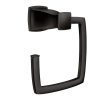 Bathroom Hardware * | Moen Hensley Towel Ring With Press And Mark In Matte Black