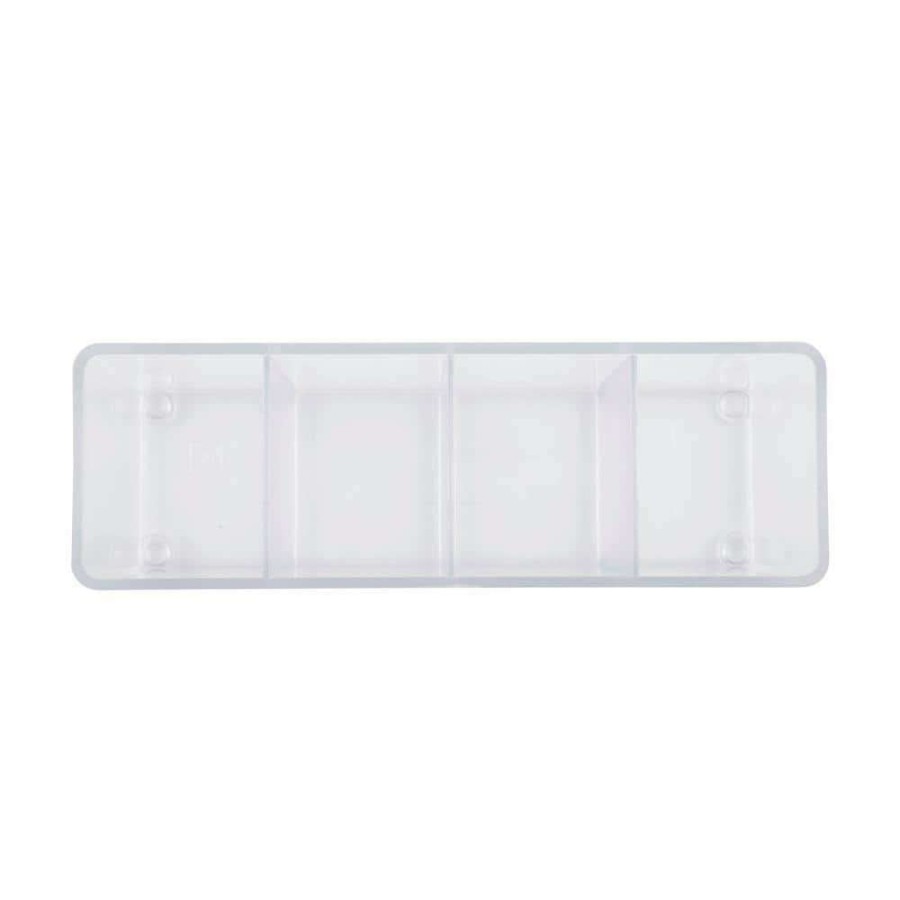 Bathroom Organizers * | Kenney Storage Made Simple Drawer Organizer Bin 4 Compartments In Clear