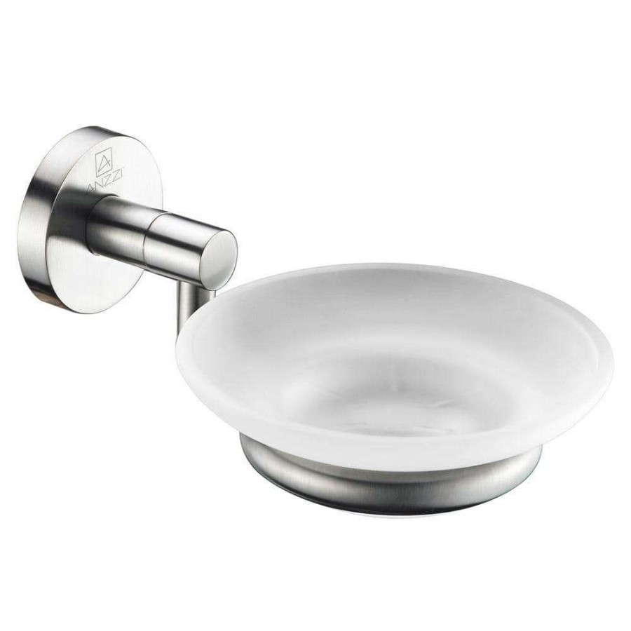 Bathroom Decor * | Anzzi Caster Series Soap Dish In Brushed Nickel