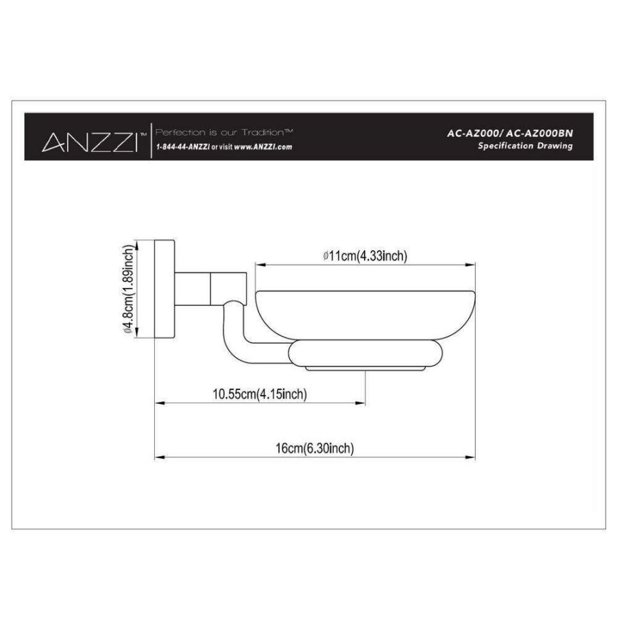 Bathroom Decor * | Anzzi Caster Series Soap Dish In Brushed Nickel