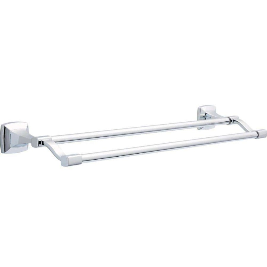 Bathroom Hardware * | Delta Portwood 24 In. Double Towel Bar In Chrome