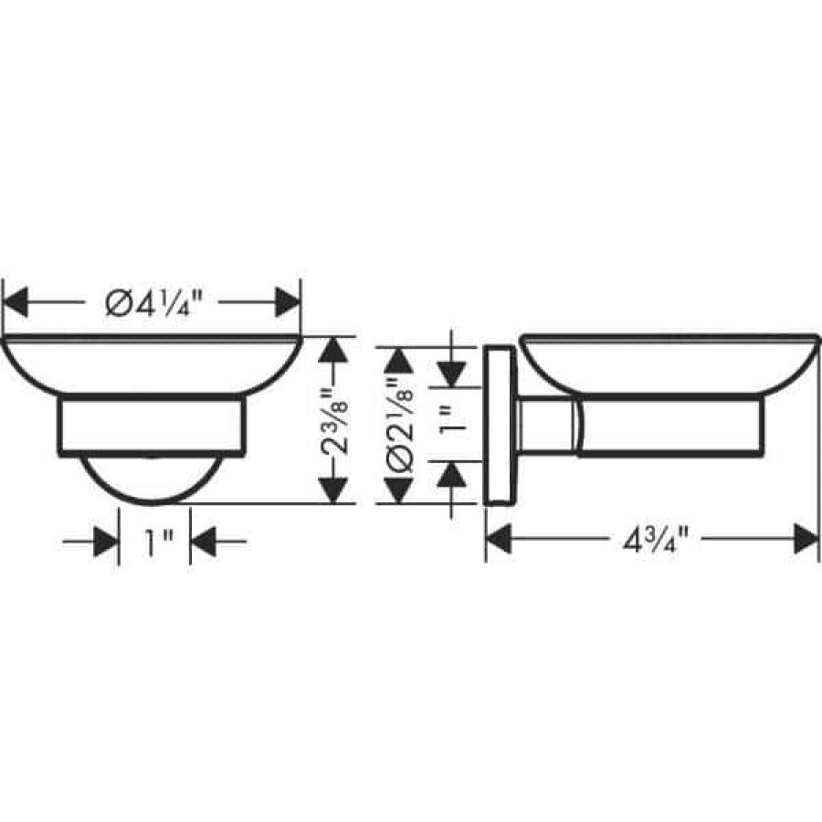 Bathroom Decor * | Hansgrohe Logis Universal Wall Mounted Soap Dish In Chrome