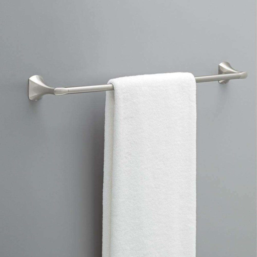 Bathroom Hardware * | Delta Pierce 24 In. Towel Bar In Spotshield Brushed Nickel