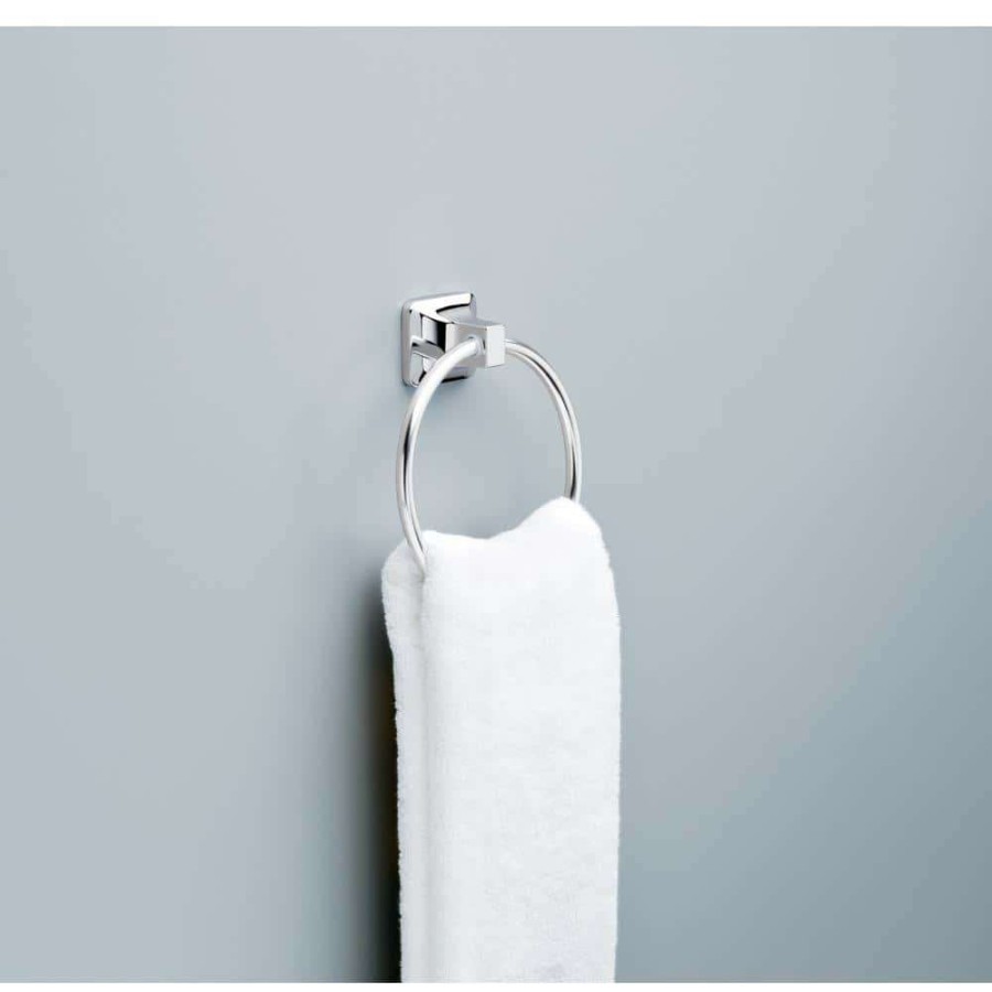 Bathroom Hardware * | Franklin Brass Futura Towel Ring In Chrome