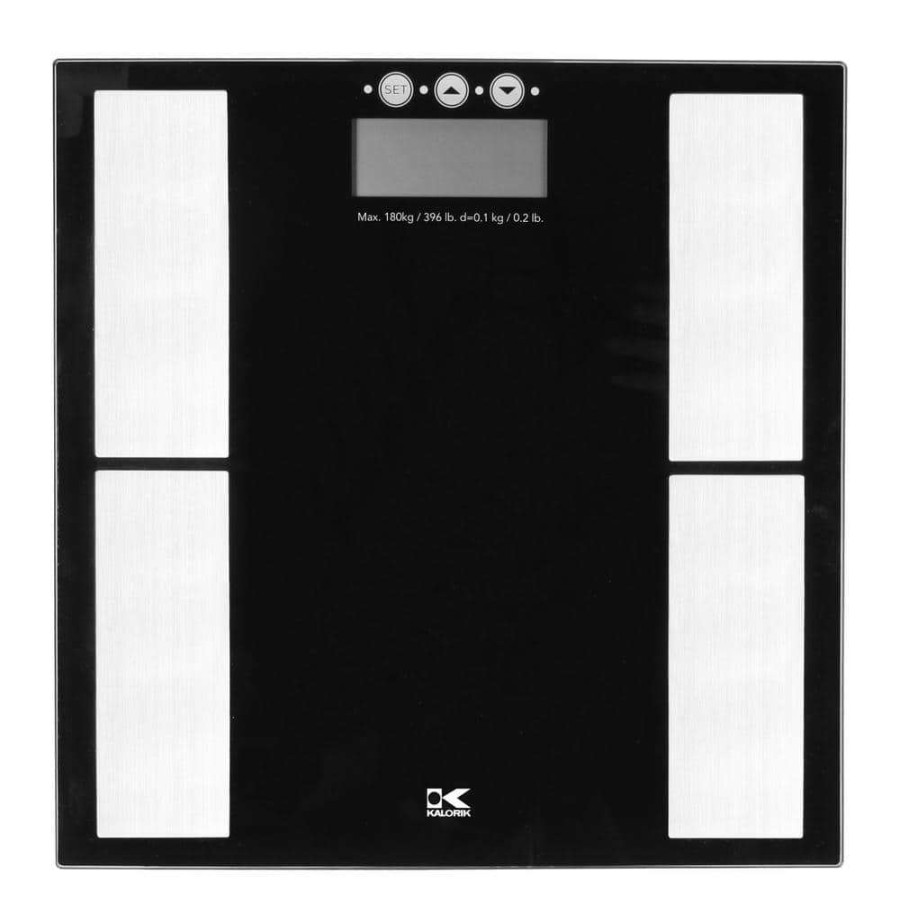 Bathroom Scales * | Kalorik Electronic Digital Body Fat Scale In Black