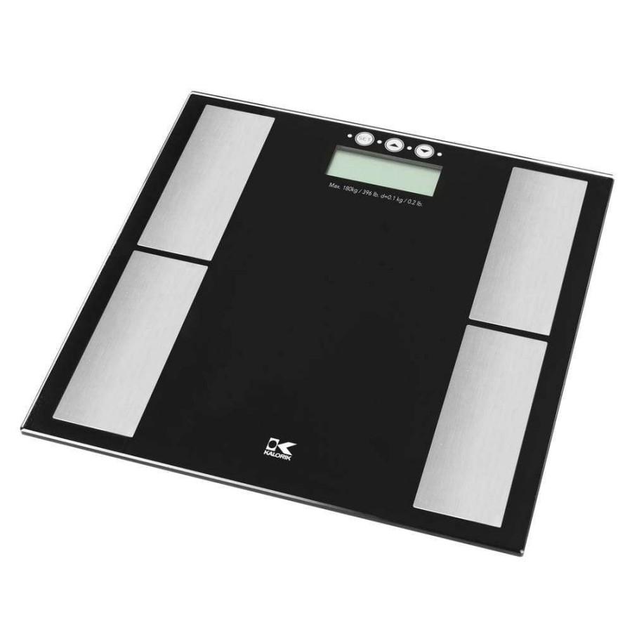 Bathroom Scales * | Kalorik Electronic Digital Body Fat Scale In Black