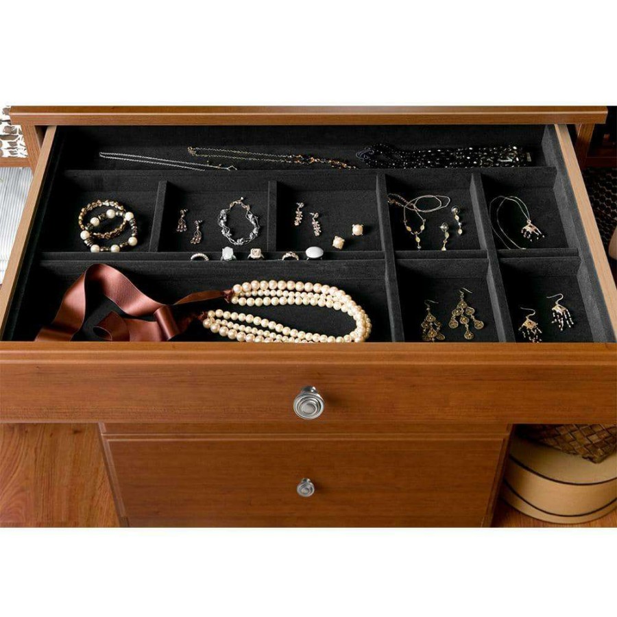 Bathroom Organizers * | Simplyneu 14 In. X 24 In. Black Jewelry Tray