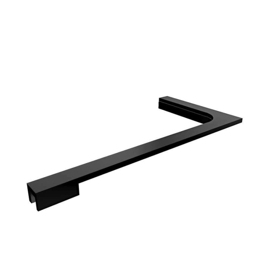 Bathtub Accessories * | Dreamline 18 In. L-Bar Support Bracket (Right Wall Installation) For 10 Mm (3/8 In.) Glass In Satin Black