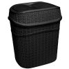 Bathroom Decor * | Bath Bliss 9.5 L Sailor Knot Swing Top Waste Bin In Matte Black