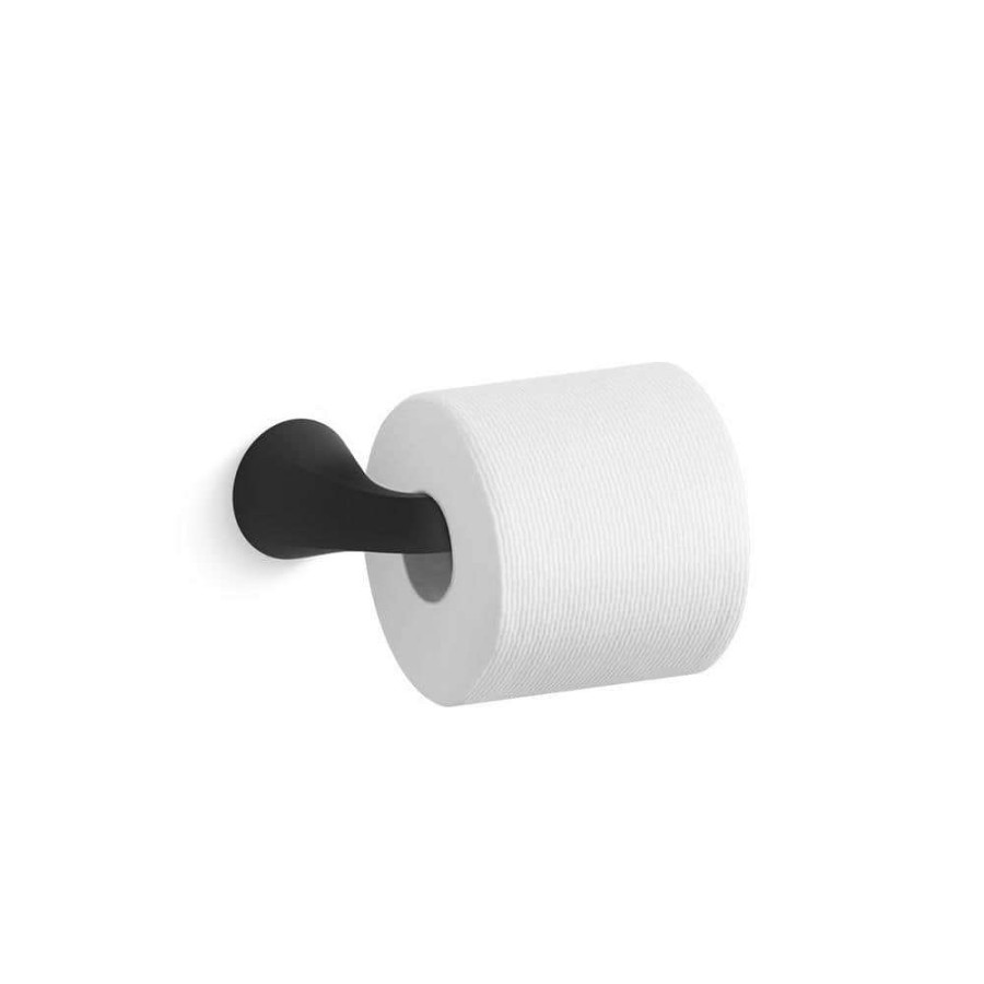 Bathroom Hardware * | Kohler Cursiva Toilet Paper Holder In Matte Black