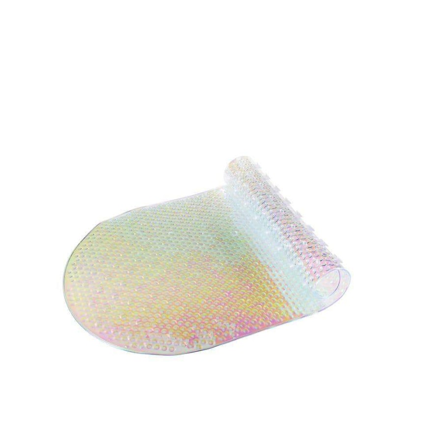 Bathtub Accessories * | Bath Bliss Jumbo Soft Oval Bath Mat In Iridescent