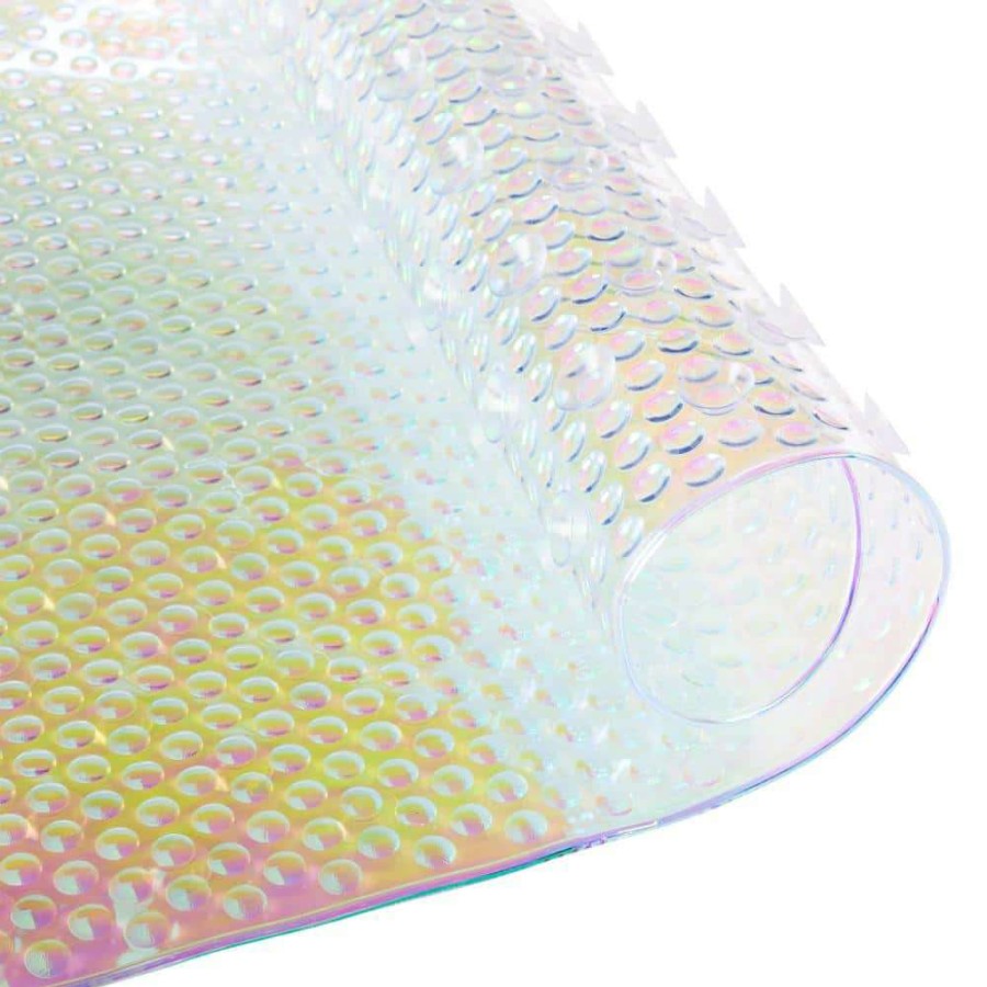 Bathtub Accessories * | Bath Bliss Jumbo Soft Oval Bath Mat In Iridescent