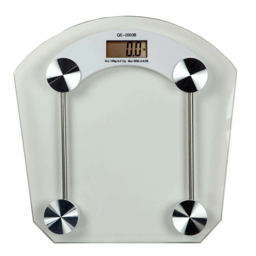 Bathroom Scales * | Home Basics Glass Bathroom Digital Scale