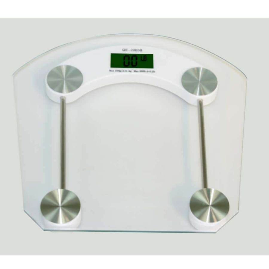 Bathroom Scales * | Home Basics Glass Bathroom Digital Scale