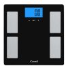 Bathroom Scales * | Escali Digital Glass Body Fat, Water And Muscle Mass Scale