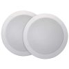 Bathtub Accessories * | Mr. Steam Music Therapy 60-Watt 2-Way Indoor/Outdoor Round Speaker System, White (2-Pack)