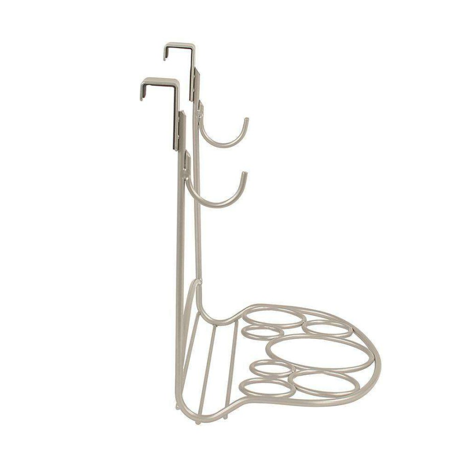 Bathroom Organizers * | Spectrum Mybella 9.625 In. W Over The Cabinet Shapes Styling Rack In Satin Nickel Powder Coat