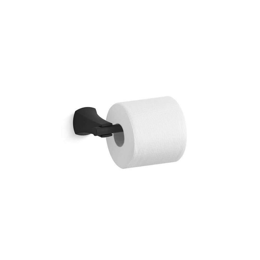 Bathroom Hardware * | Kohler Rubicon Dual Mount Toilet Paper Holder In Matte Black