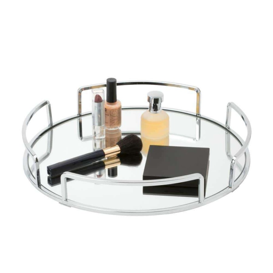 Bathroom Organizers * | Home Details Modern Round Design Mirror Vanity Tray