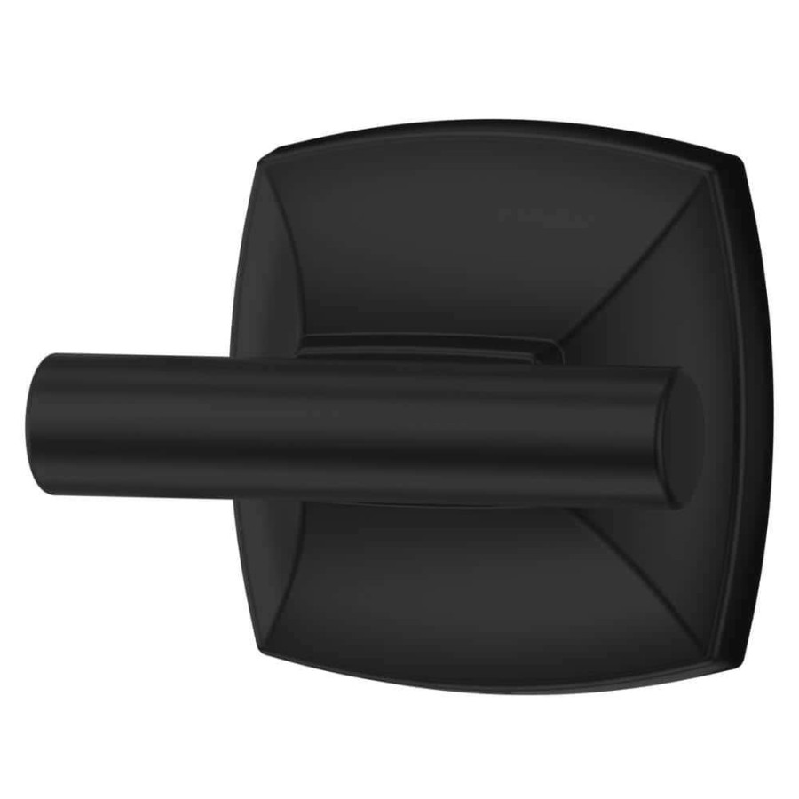 Bathroom Hardware * | Pfister Bellance Double Robe Hook In Matte Black