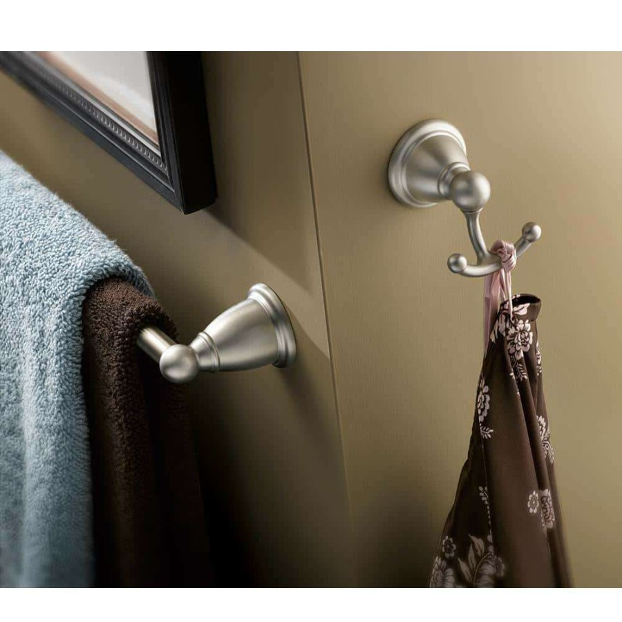 Bathroom Hardware * | Moen Brantford 4-Piece Bath Hardware Set With 24 In. Towel Bar, Paper Holder, Towel Ring, And Robe Hook In Brushed Nickel