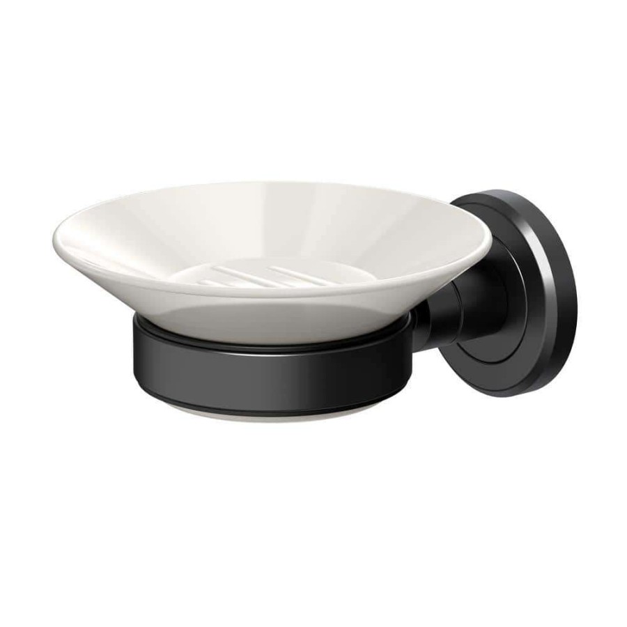 Bathroom Decor * | Gatco Latitude Ii Soap Dish Holder In Matte Black