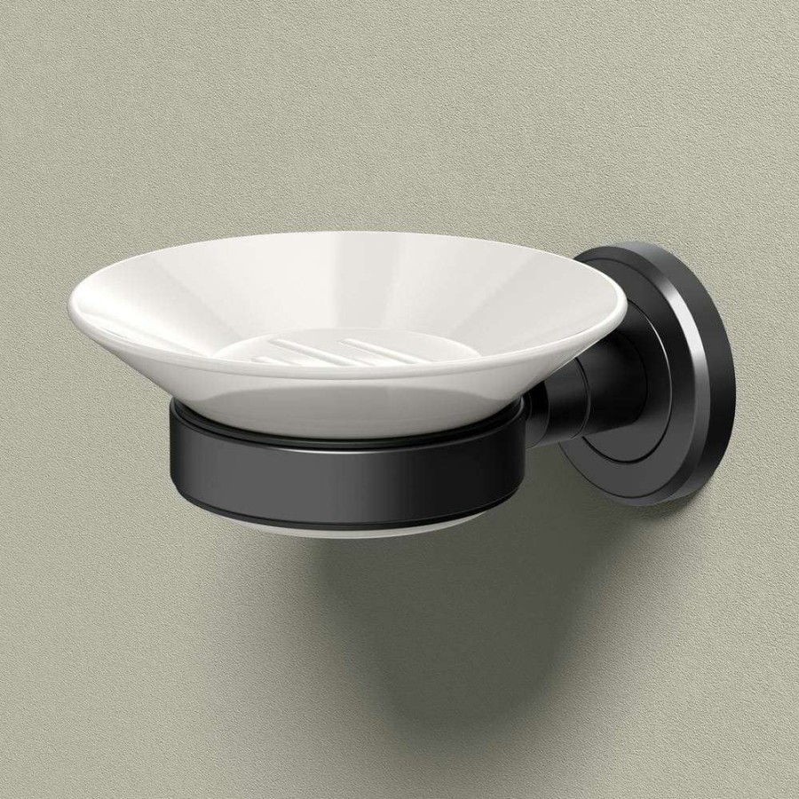 Bathroom Decor * | Gatco Latitude Ii Soap Dish Holder In Matte Black