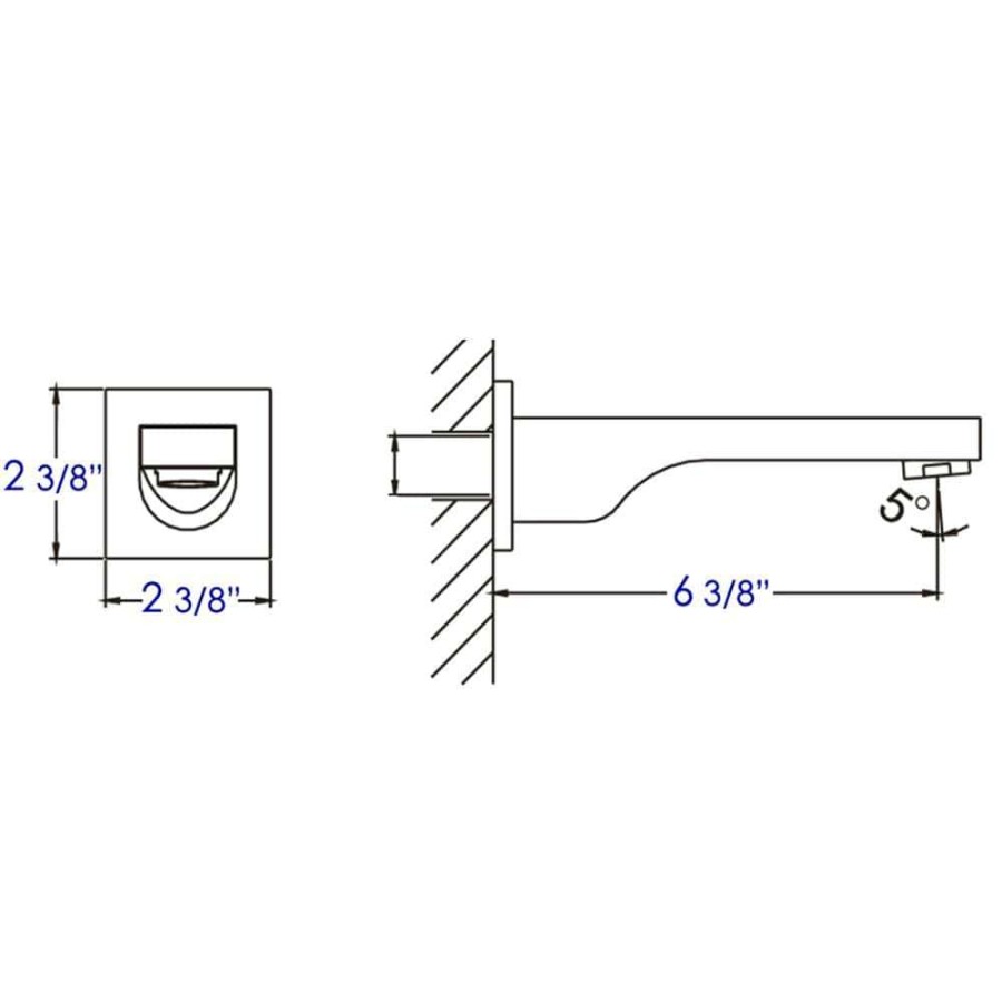 Bathtub Accessories * | Alfi Brand Single-Handle Spout With Sleek Modern Design In Brushed Nickel