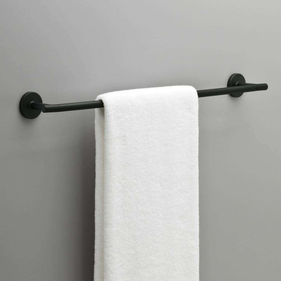 Bathroom Hardware * | Delta Lyndall 24 In. Towel Bar In Matte Black