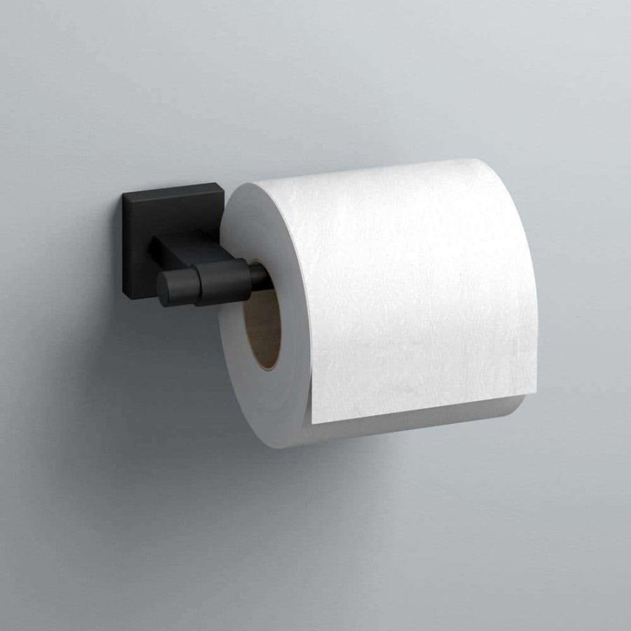 Bathroom Hardware * | Franklin Brass Maxted Single Arm Toilet Paper Holder In Matte Black