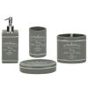 Bathroom Decor * | Home Basics 4-Piece Paris Bath Accessory Set In Grey