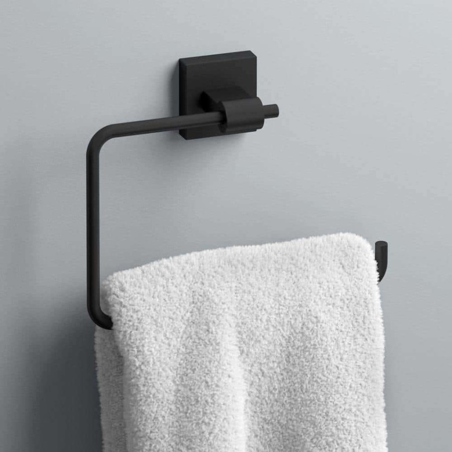 Bathroom Hardware * | Franklin Brass Maxted Towel Ring In Matte Black