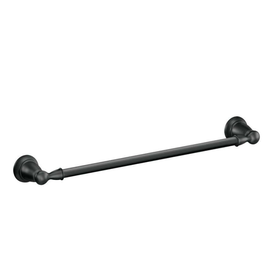 Bathroom Hardware * | Moen Banbury 24 In. Towel Bar In Matte Black