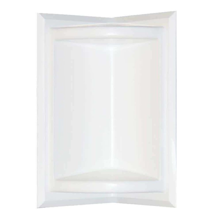 Bathroom Decor * | Swan 5.75 In. X 11 In. Corner-Mount Solid Surface Soap Dish In White