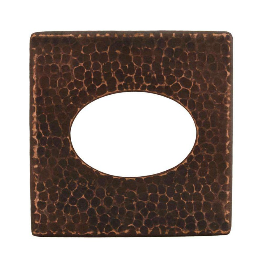 Bathroom Decor * | Premier Copper Products Small Hand Hammered Copper Tissue Box Cover In Oil Rubbed Bronze