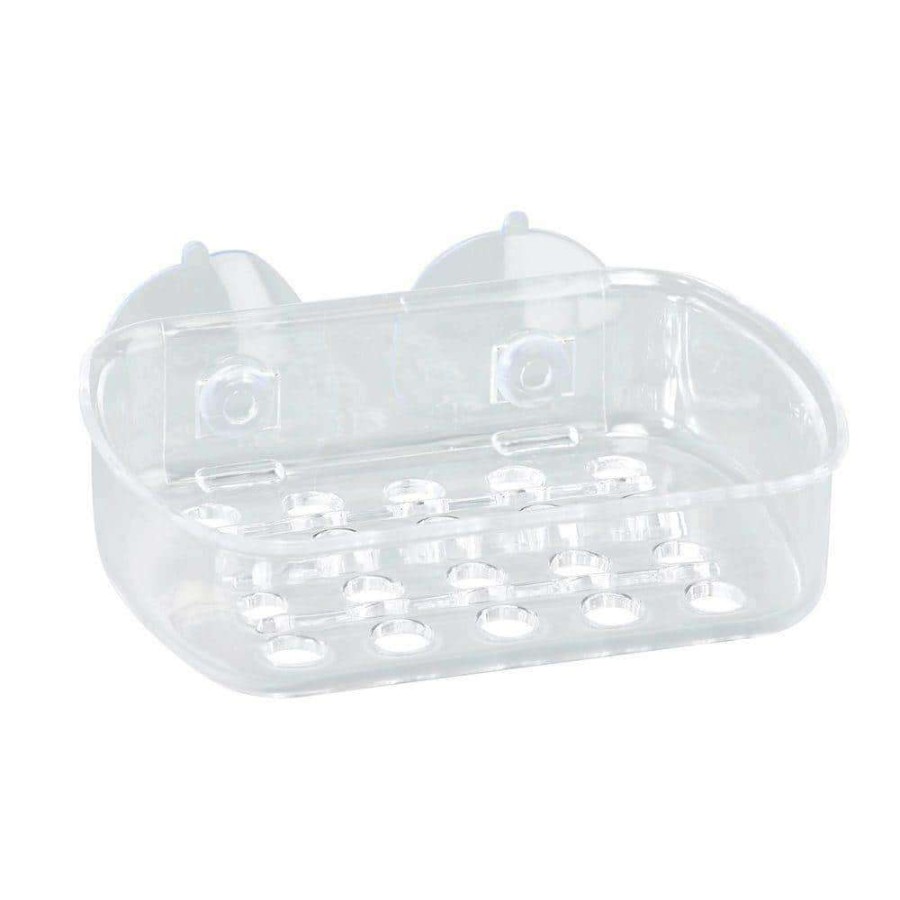 Bathroom Decor * | Bath Bliss Small Soap Dish With Suction In Clear