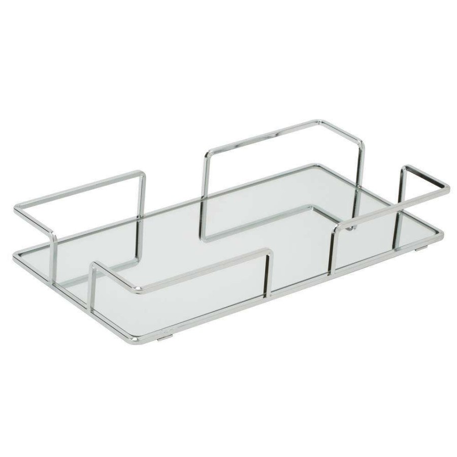 Bathroom Organizers * | Home Details Modern Rectangular Design Mirror Vanity Tray