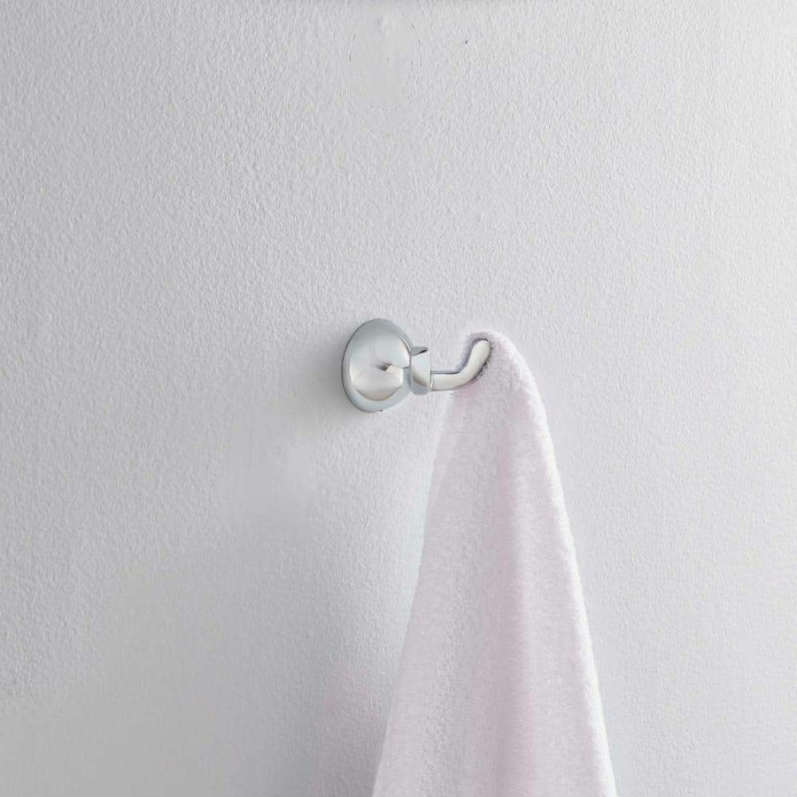 Bathroom Hardware * | Delta Foundations Double Towel Hook In Chrome