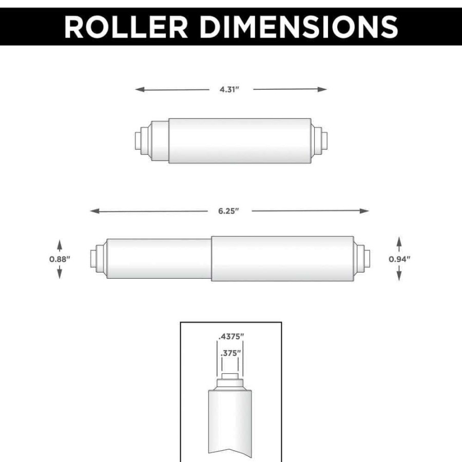 Bathroom Hardware * | Unbranded Replacement Toilet Paper Roller In Chrome