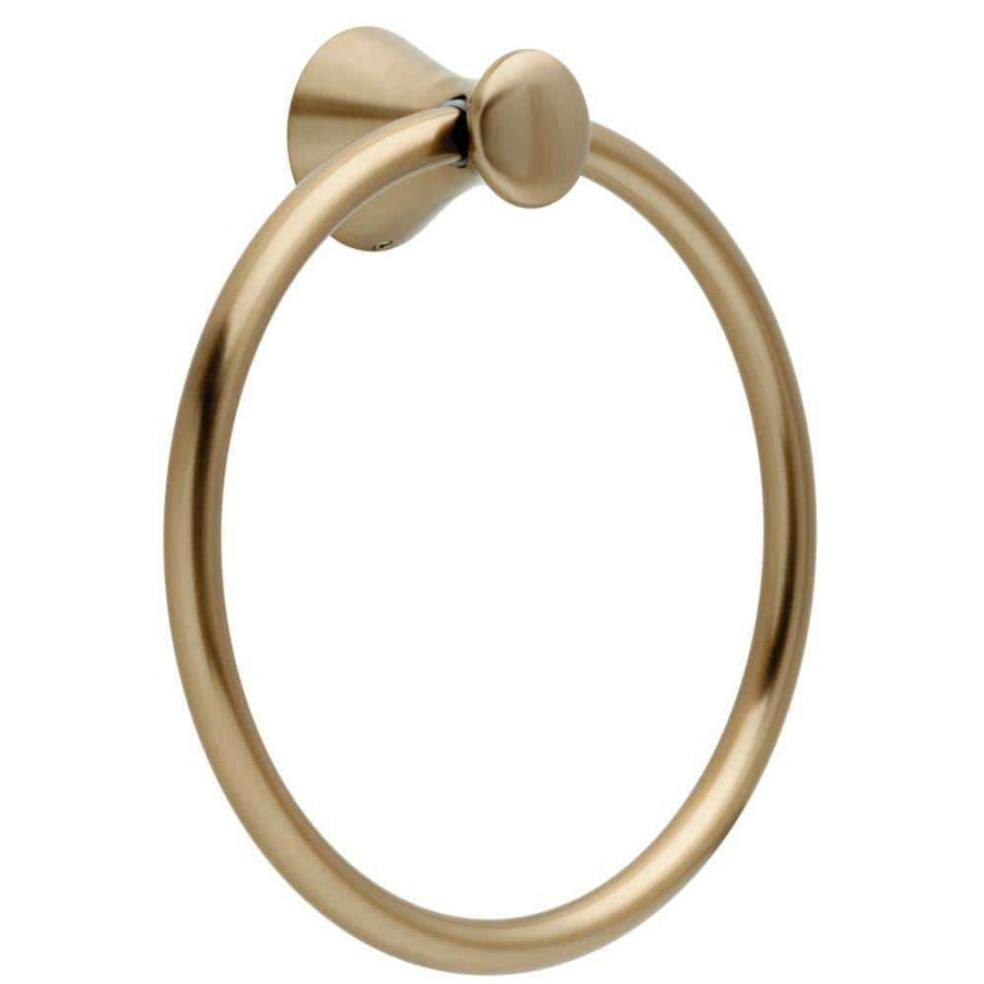 Bathroom Hardware * | Delta Lahara Towel Ring In Champagne Bronze