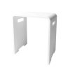 Bathtub Accessories * | Dyconn Solid Surface Vanity Seat In Matte White