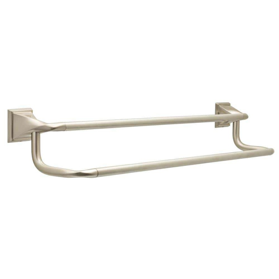 Bathroom Hardware * | Delta Everly 24 In. Double Towel Bar In Spotshield Brushed Nickel