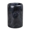 Bathroom Decor * | Creative Home Natural Marble Spa Collection Tumbler Toothbrush Holder Makeup Brush Organizer For Bathroom Or Kitchen Countertop, Black