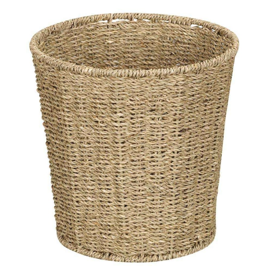 Bathroom Decor * | Household Essentials Natural Seagrass Waste Basket