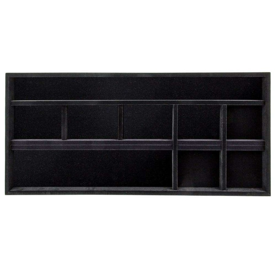 Bathroom Organizers * | Simplyneu 14 In. X 30 In. Black Jewelry Tray