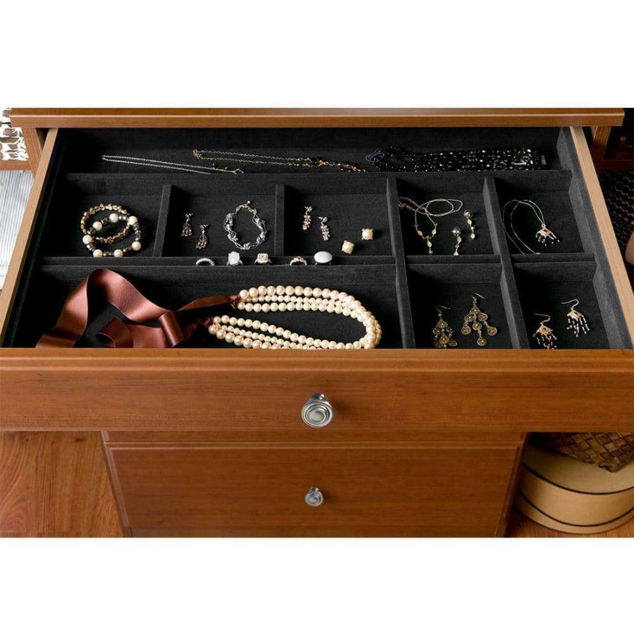 Bathroom Organizers * | Simplyneu 14 In. X 30 In. Black Jewelry Tray